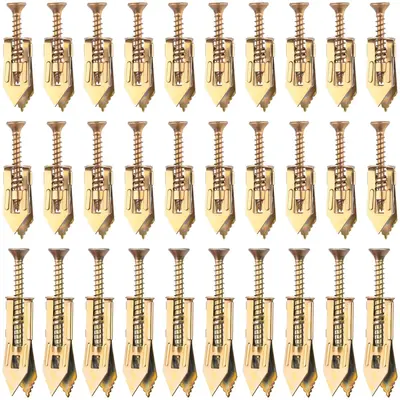 80 pcs Self-Drilling Drywall Anchors with Screws, 0.47x1.18 Inch Zinc Plated Steel Drywall Wall Anchors and Screws Kit Heavy ...