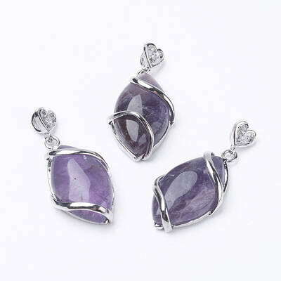 Natural Amethyst Pendants