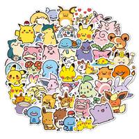 Pokemon Cute Mix Stickers - Set of 50 Pieces for Fans, Includes Various Characters and Designs, Perfect for Personalizing Ite...