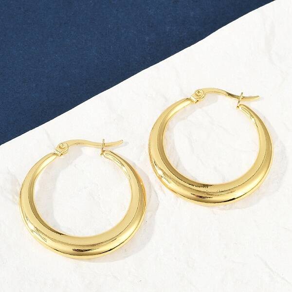 304 Stainless Steel Hoop Earrings for Women