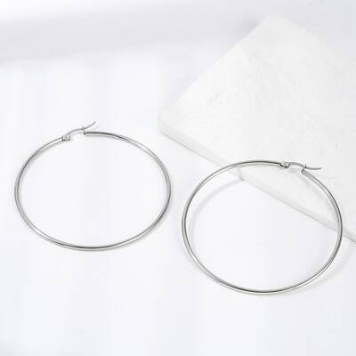 Tarnish Resistant 304 Stainless Steel Big Hoop Earrings