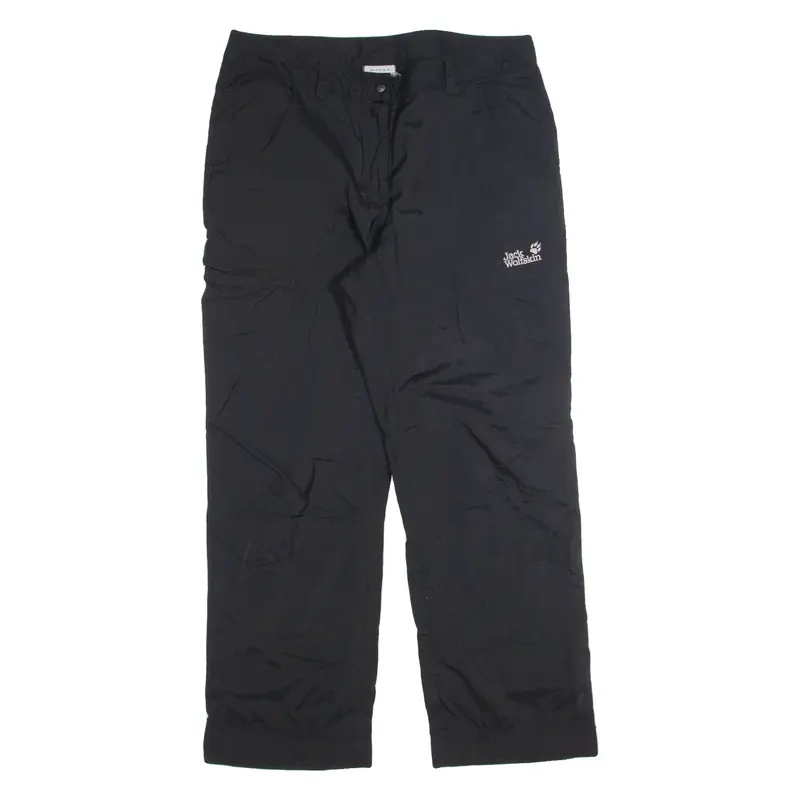 JACK WOLFSKIN Outdoor Lined Womens Trousers Black Regular Straight W32 L27