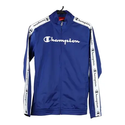 Age 13-14 Champion Track Jacket - XL Blue Polyester