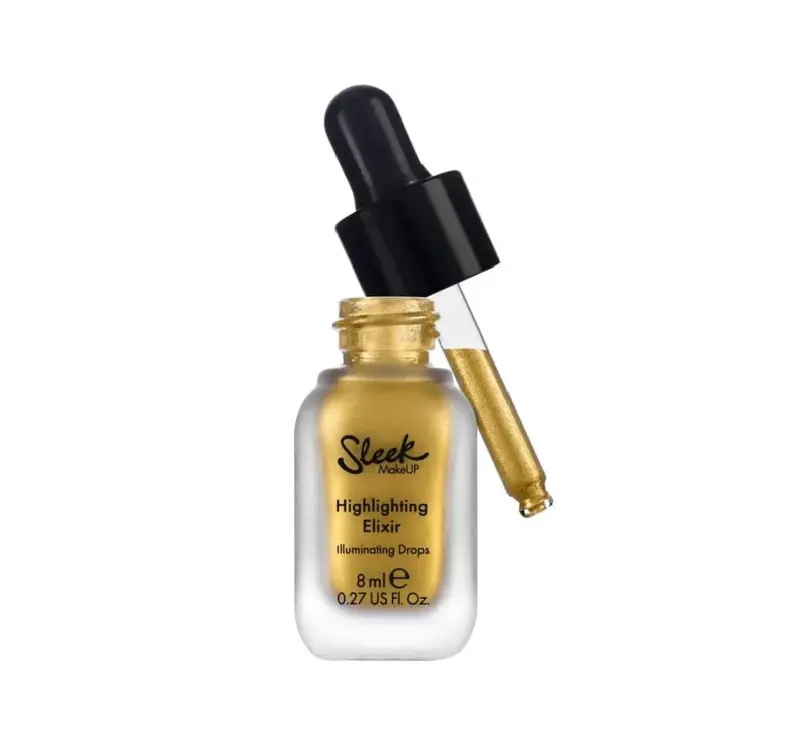 Sleek MakeUP Elixir Liquid Illuminating Drops for Shoulders and Décolleté Golden 8ml