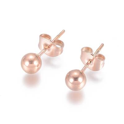Ion Plating(IP) 304 Stainless Steel Stud Earrings