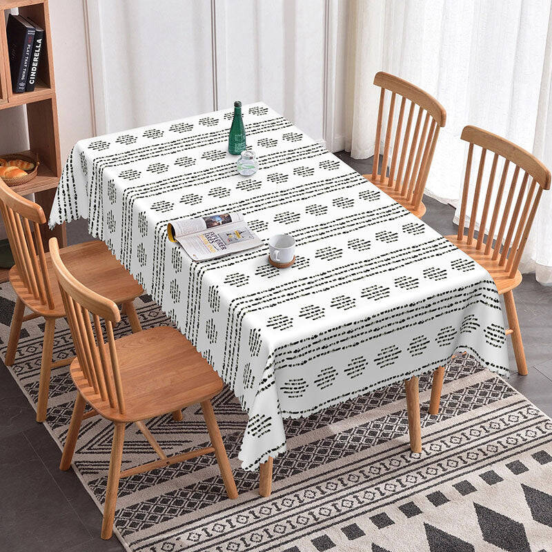 Aperturee Modern Simple Pattern Rectangle Tablecloth For Decor, 52x70 Inch, 30.82 USD, rectangle tablecloths, ZJY04603-A