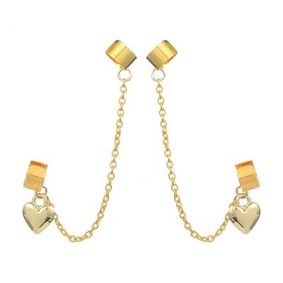 Brass Cuff Earrings