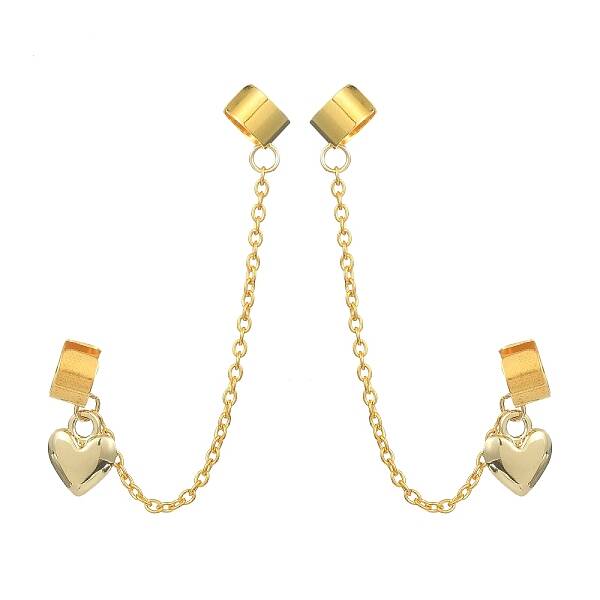 Brass Cuff Earrings