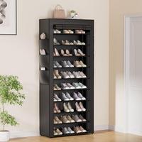 Shoe Rack Organizer ,10-tier with NonwovenFabric Cover, Spacious Design for ClosetHallway, Bedroom, or Entryway, Durable Meta...