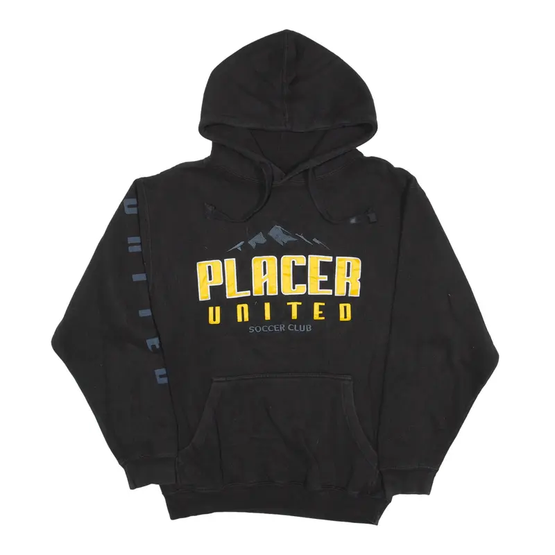PLACER UNITED SOCCER CLUB USA Hoodie Black Pullover Mens M