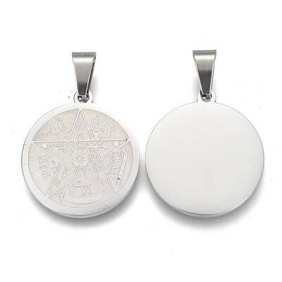 Tarnish Resistant Religion 304 Stainless Steel Flat Round