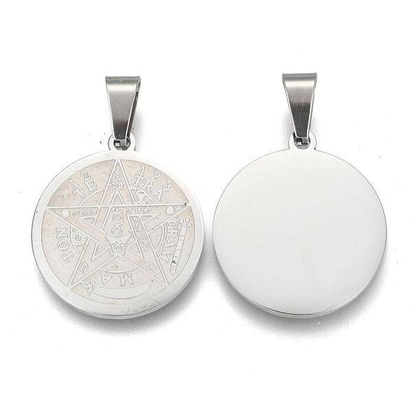 Tarnish Resistant Religion 304 Stainless Steel Flat Round