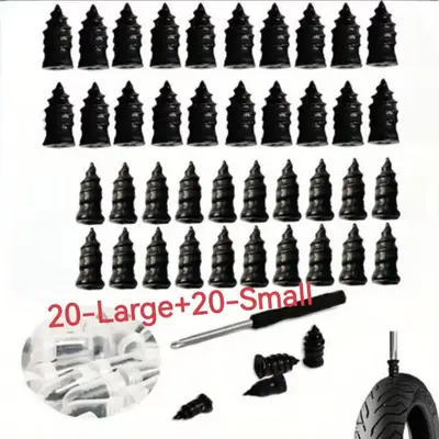 Vacuum Tire Repair Nail Kit, Professional Car Tire Repair Screws with Tool for Electric Car Motorcycle, Car Tire Repair Tool
