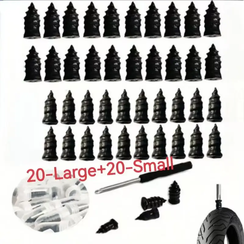 Vacuum Tire Repair Nail Kit, Professional Car Tire Repair Screws with Tool for Electric Car Motorcycle, Car Tire Repair Tool