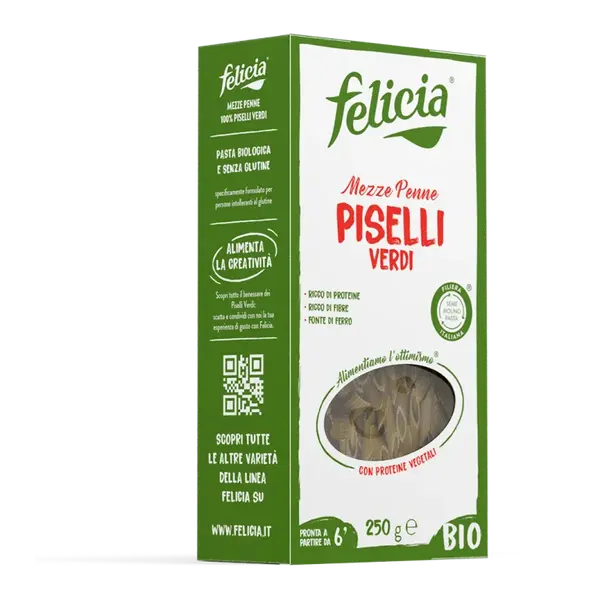 Green Pea Mezze Penne Felicia 250G