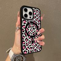Premium Magnetic Case for iPhone11/12/13/14/15/16/promax Stylish Pink Leopard Pattern y2k cased MagSafe Ready, Anti-Fall, Spr...