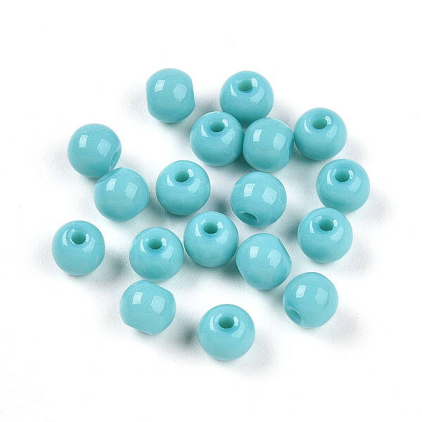 Opaque Solid Color Glass Beads
