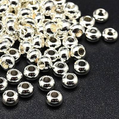 Brass Flat Round Spacer Beads