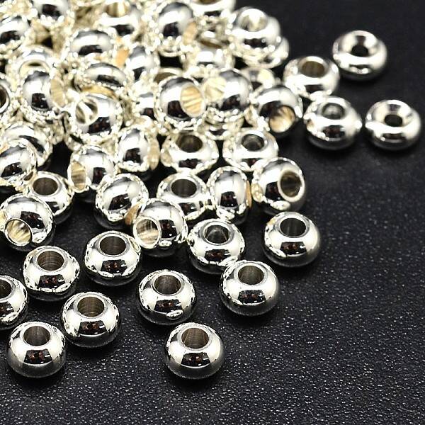 Brass Flat Round Spacer Beads