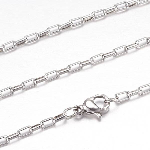 Non-Tarnish 304 Stainless Steel Box Chain Necklaces