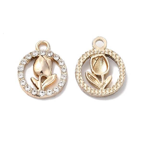 Rack Plating Alloy Crystal Rhinestone Pendants