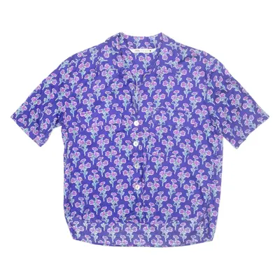 ZARA Womens Shirt Purple Floral XS