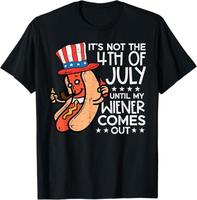 4th of July Graphic Tees - [100% Cotton] Until my wiener comes out Simple Print \