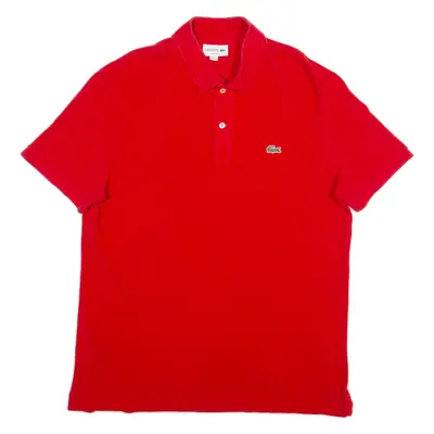 LACOSTE Slim Fit Mens Polo Shirt Red 2XL