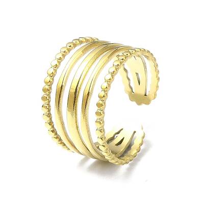 Ion Plating(IP) 304 Stainless Steel Open Cuff Ring