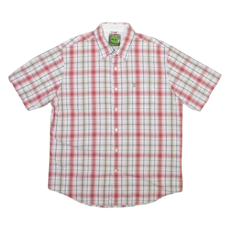 TIMBERLAND Mens Shirt Red Check L