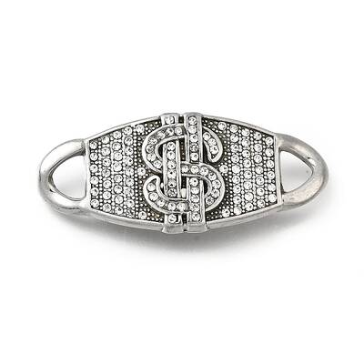 304 Stainless Steel Crystal Rhinestone Connector Charms