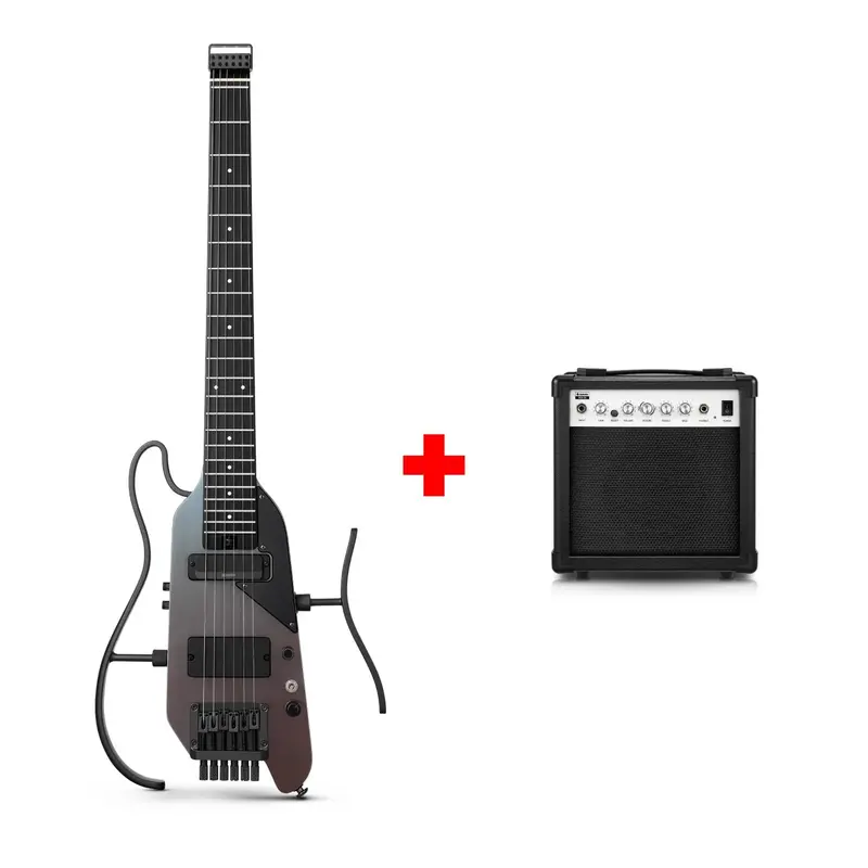 Donner HUSH™ X PRO Electric Guitar - Midnight Glow / Guitar+20W Amplifier