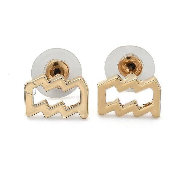 12 Constellation/Zodiac Sign Alloy Stud Earrings