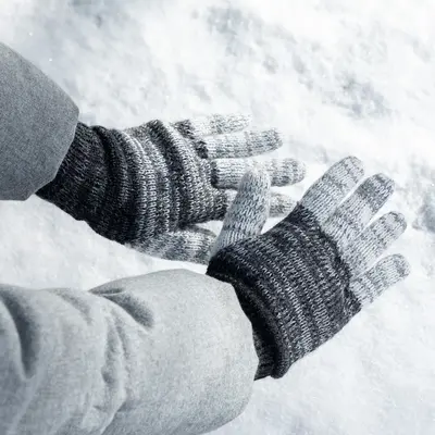 Colorful Alpaca Gloves - Blue