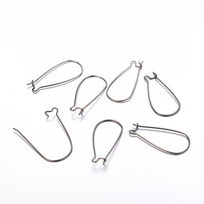 Brass Hoop Earrings Findings Kidney Ear Wires