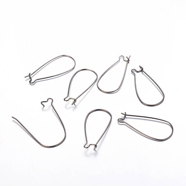 Brass Hoop Earrings Findings Kidney Ear Wires