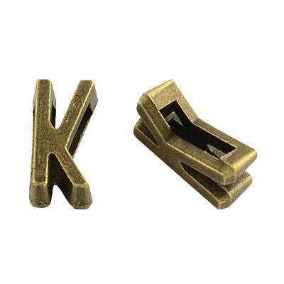 Tibetan Style Alloy Letter Slide Charms
