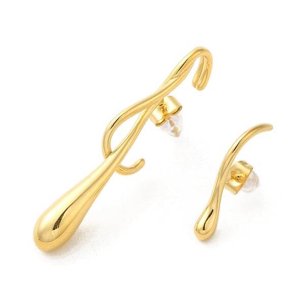 304 Stainless Steel Dangle Stud Earrings