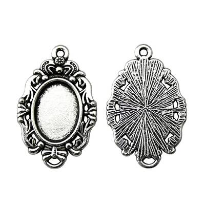 Tibetan Style Alloy Pendant Cabochon Settings
