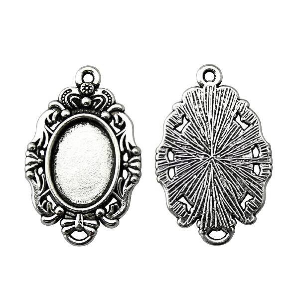 Tibetan Style Alloy Pendant Cabochon Settings