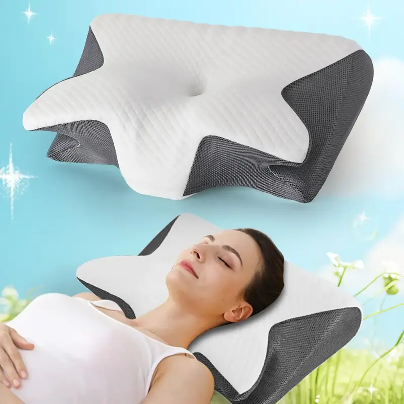 Memory Foam Neck Pillow, 1 Count Comfortable Neck Pillow, Essential Supplies for Home, Travel, Dormitory, Bedroom