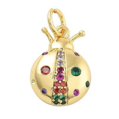 Rack Plating Brass Micro Pave Cubic Zirconia Pendants