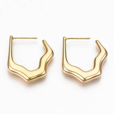 Brass Half Hoop Earrings