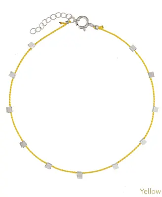 Hilo Anklet | Metal Color: Silver | Color: Yellow