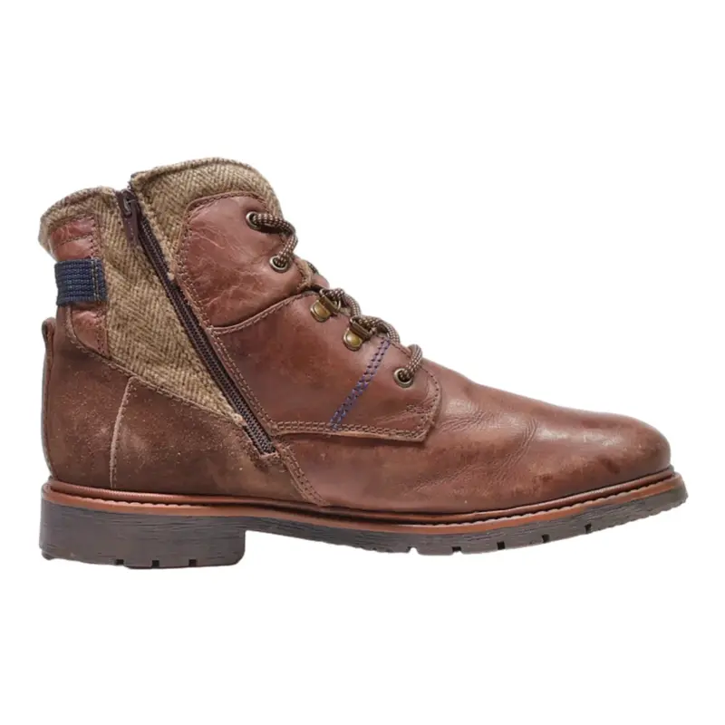 BUGATTI Lace-Up Boots Brown Leather Mens UK 9