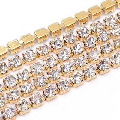 Brass Rhinestone Strass Chains