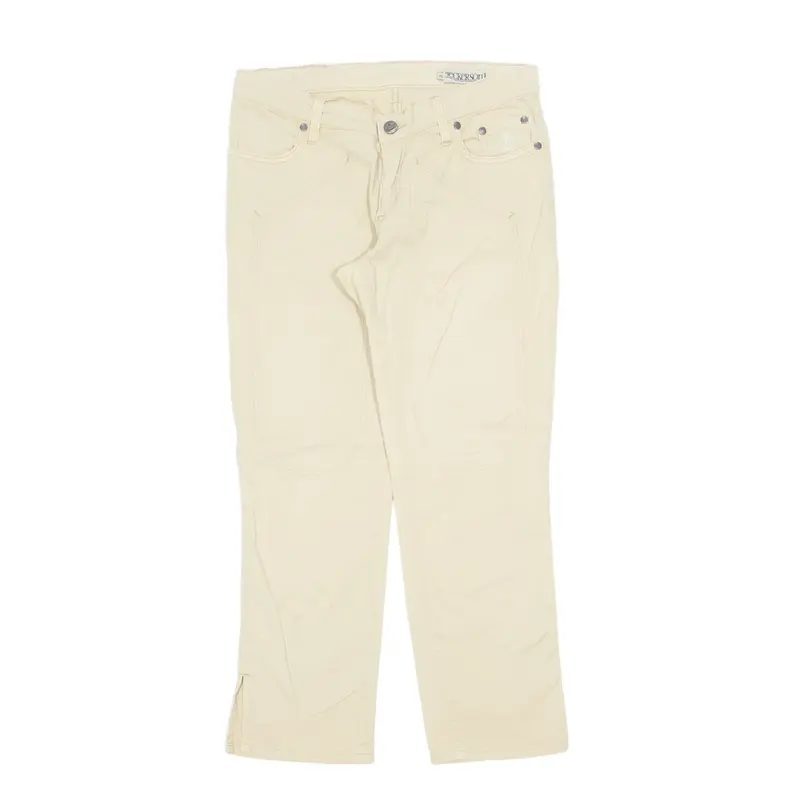 JECKERSON Trousers Cream Regular Tapered Womens W28 L24