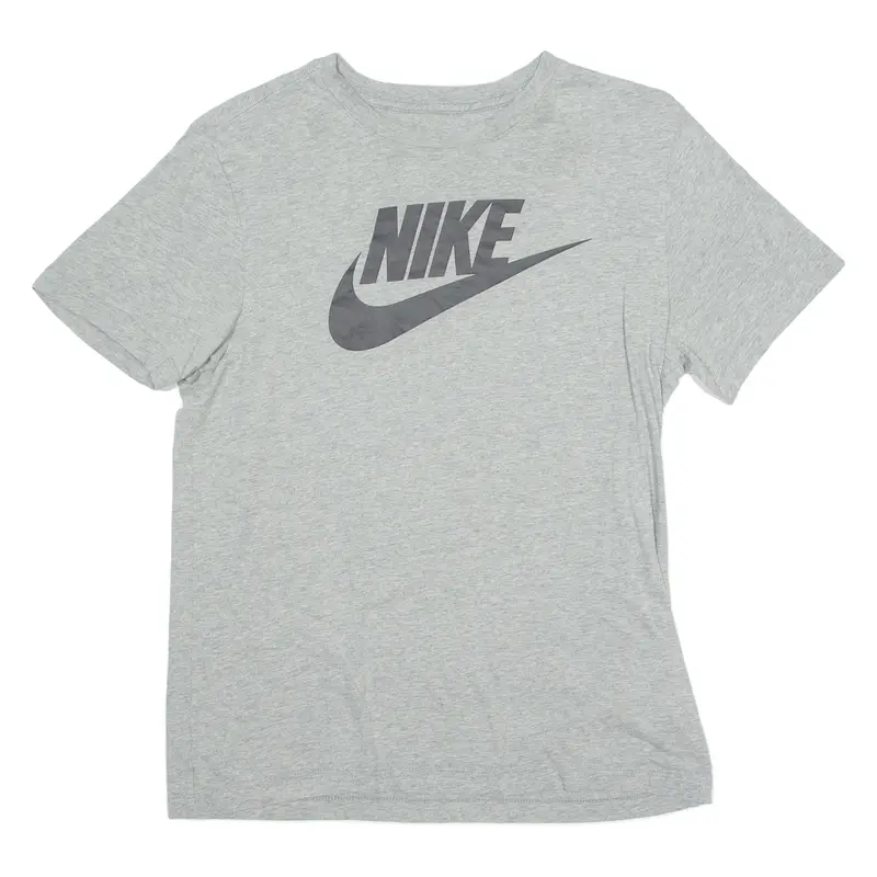 NIKE Mens T-Shirt Grey Crew Neck M