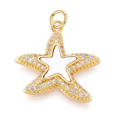 Brass Micro Pave Clear Cubic Zirconia Pendants