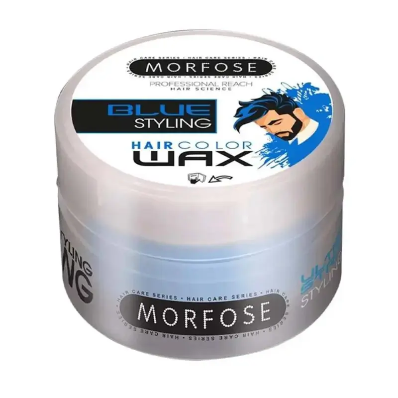 Morfose Hair Color Wax - hair coloring wax, strong, matte finish, 100 ml Blue | Blue